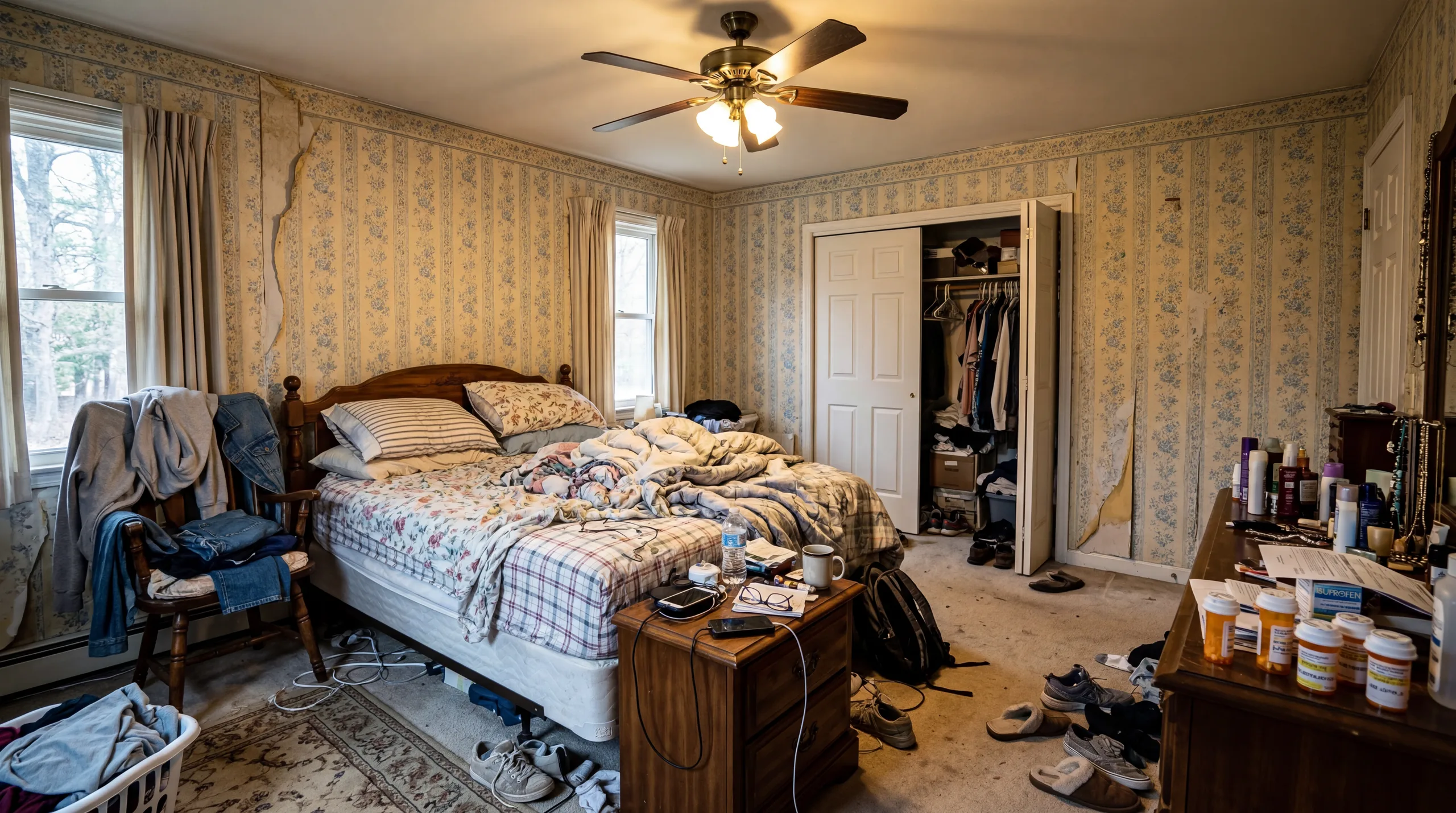 Your bedroom before AI redesign